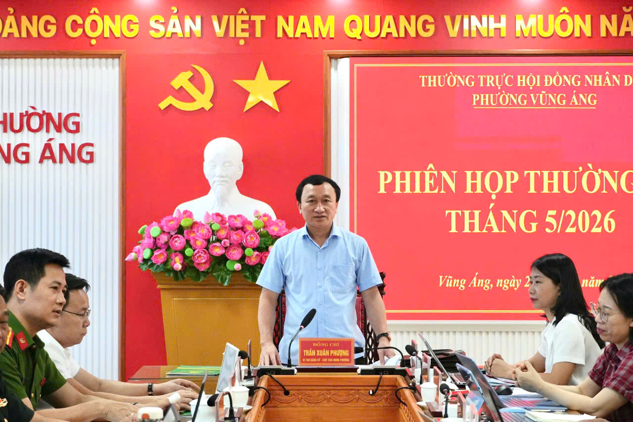 HĐND PHƯỜNG VŨNG ÁNG TỔ CHỨC PHIÊN HỌP THƯỜNG KỲ THÁNG 5 NĂM 2026