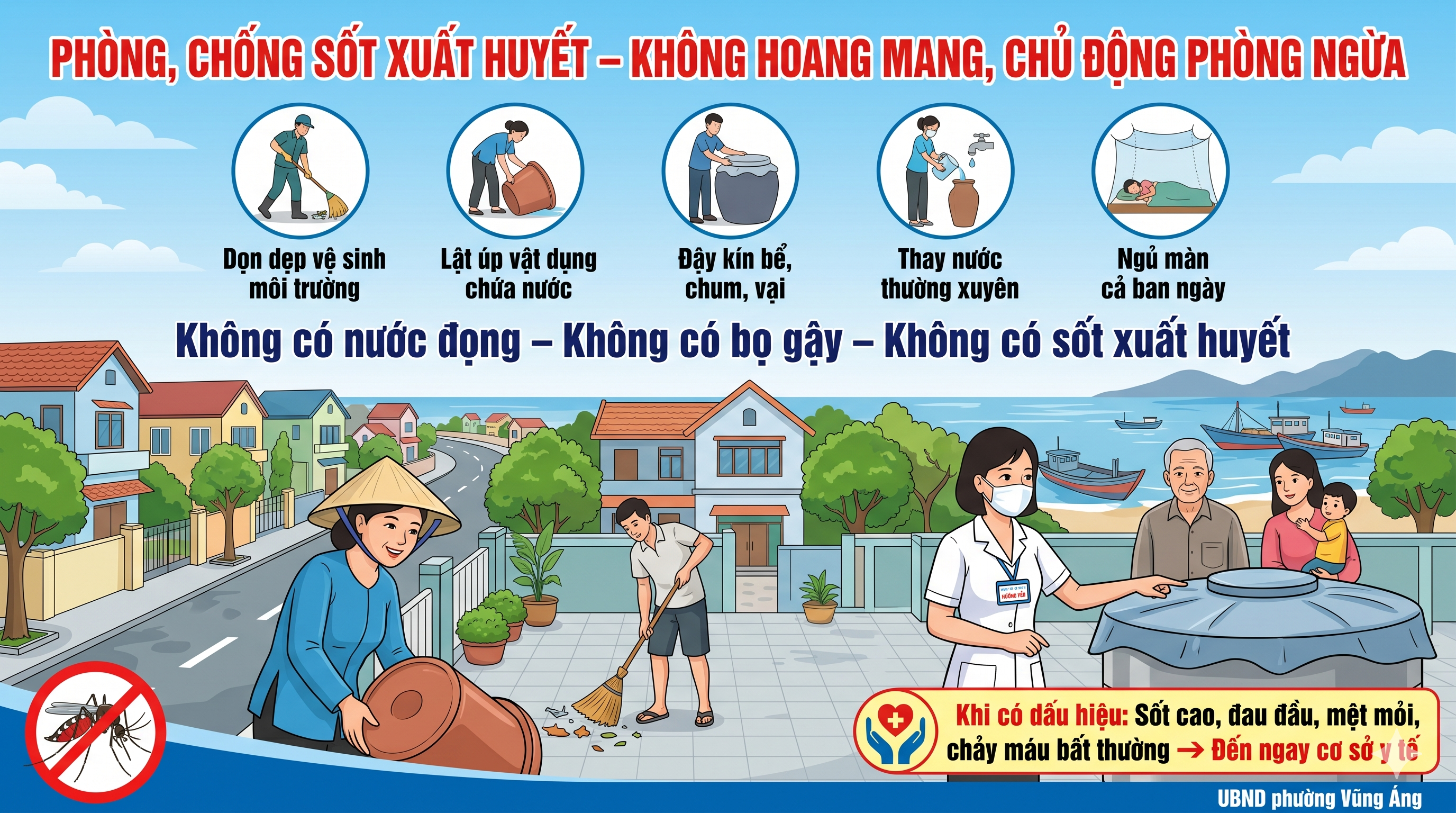 Tăng cường phòng, chống dịch sốt xuất huyết Dengue trên địa bàn phường Vũng Áng