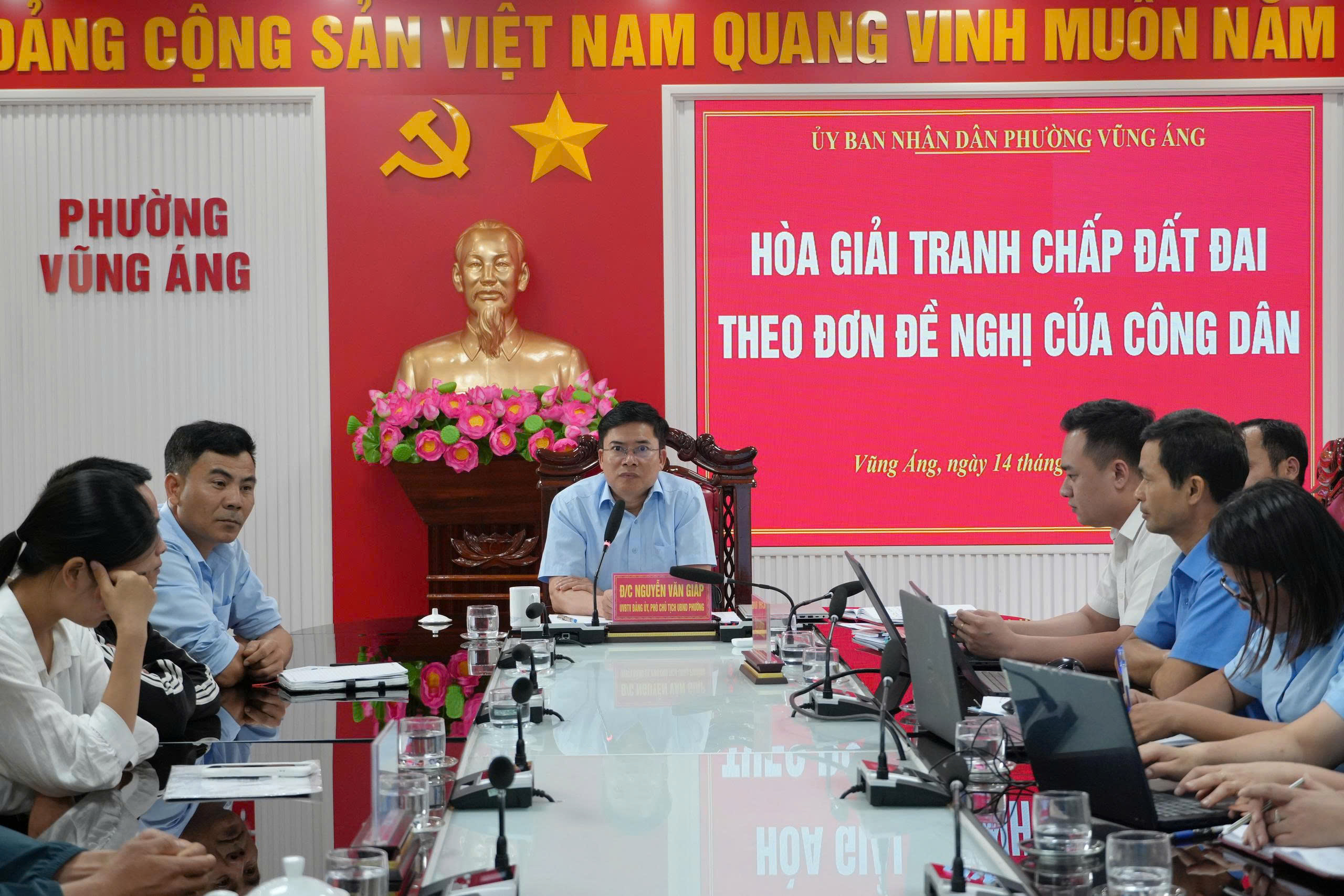 UBND PHƯỜNG VŨNG ÁNG TỔ CHỨC HÒA GIẢI TRANH CHẤP ĐẤT ĐAI