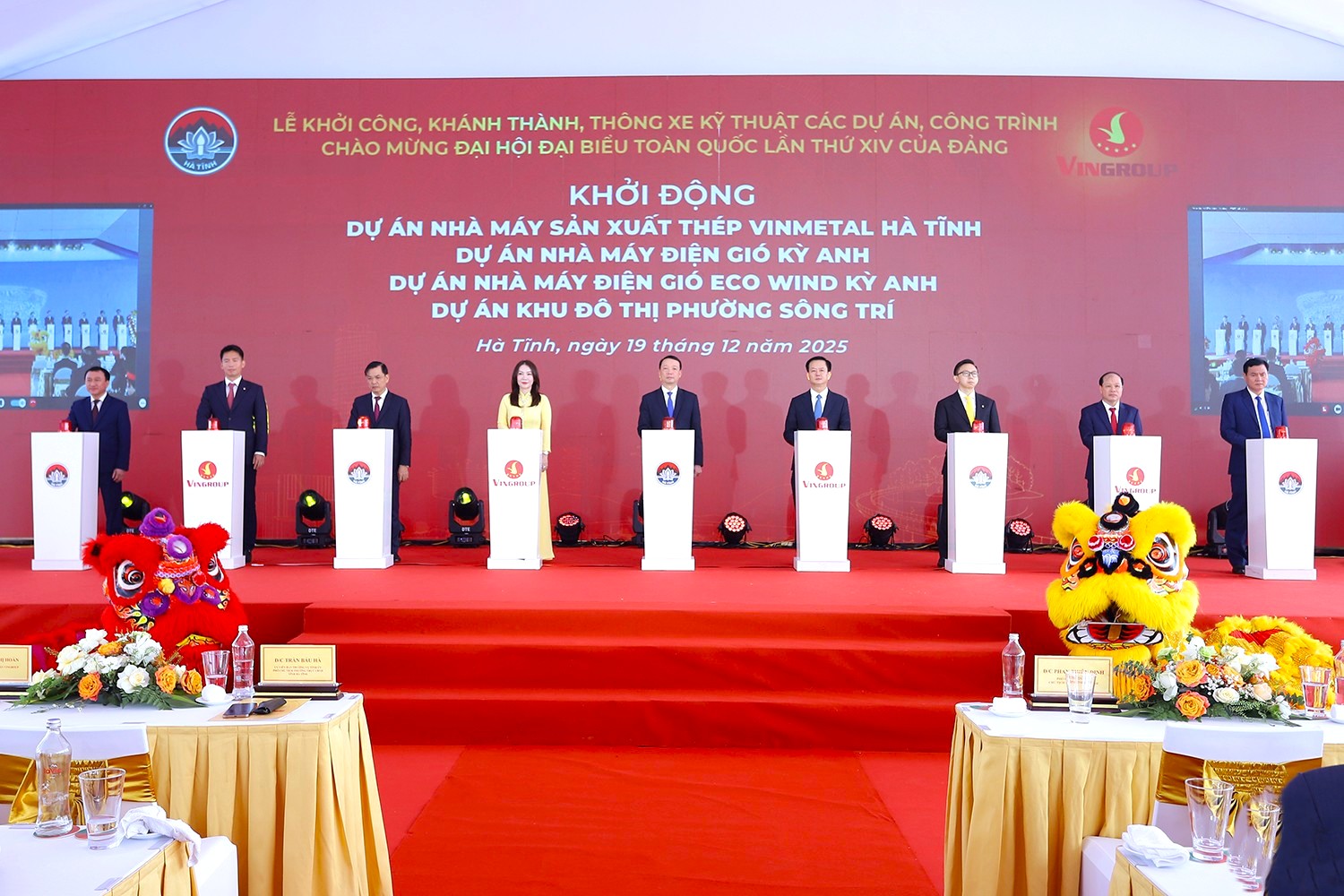 LỄ KHỞI ĐỘNG CHUNG 4 DỰ ÁN CỦA TẬP ĐOÀN VINGROUP TẠI KHU CÔNG NGHIỆP VINHOMES VŨNG ÁNG