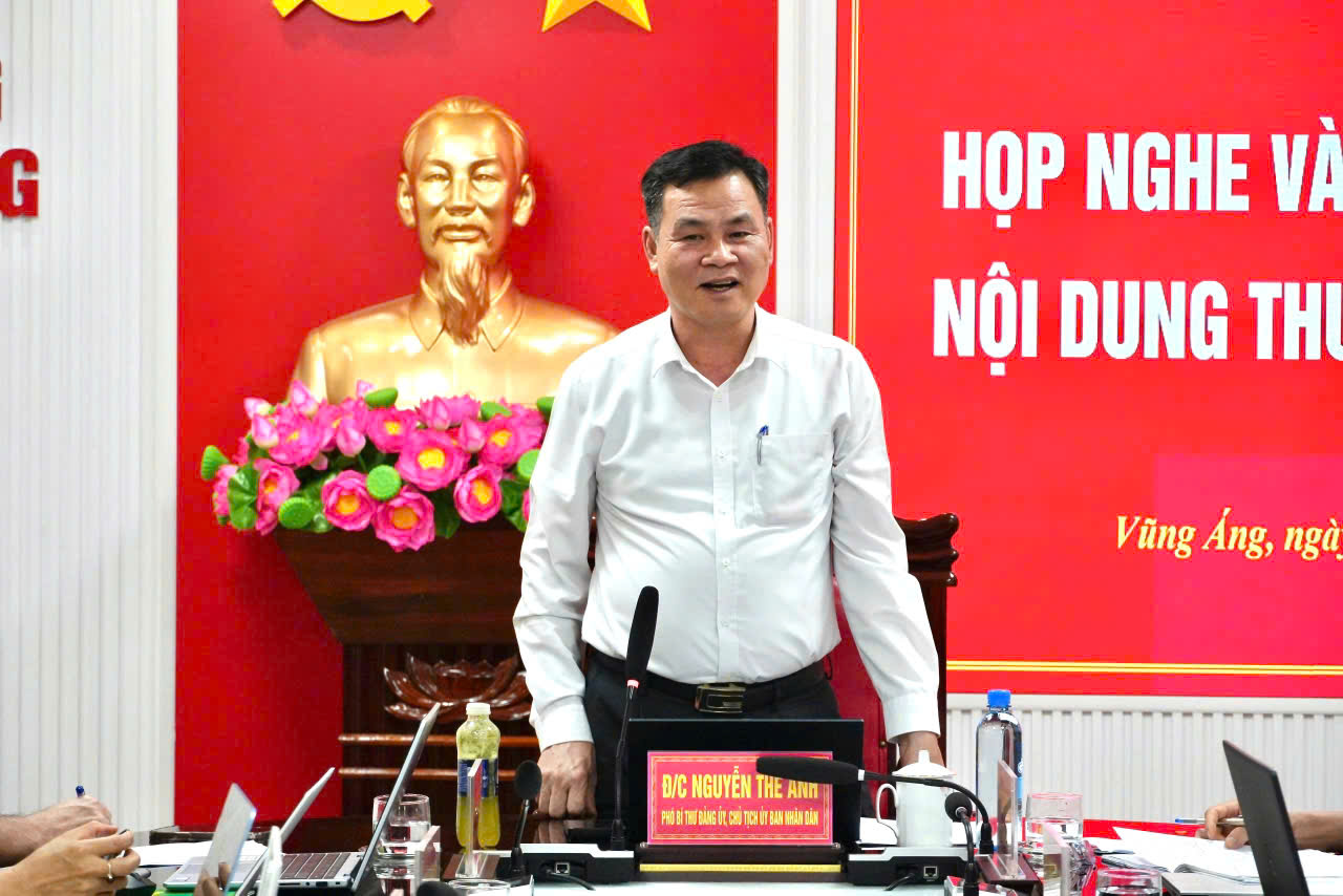 UBND PHƯỜNG VŨNG ÁNG HỌP VÀ NGHE CHO Ý KIẾN MỘT SỐ NỘI DUNG THUỘC THẨM QUYỀN