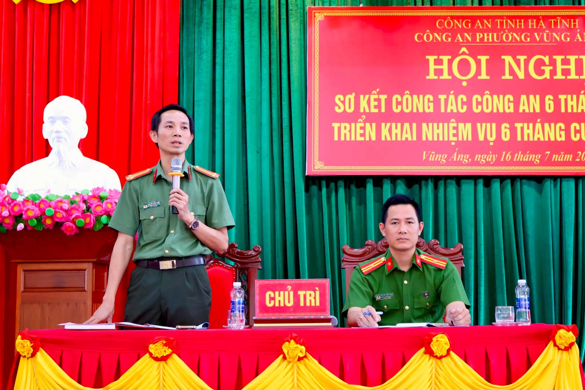 CÔNG AN PHƯỜNG VŨNG ÁNG TỔ CHỨC HỘI NGHỊ SƠ KẾT CÔNG TÁC CÔNG AN 6 THÁNG ĐẦU NĂM 2026