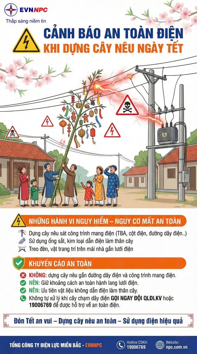 ĐÓN TẾT AN VUI - DỰNG CÂY NÊU AN TOÀN