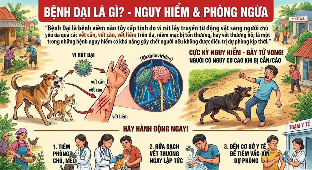 Tăng cường phòng, chống bệnh Dại – Bảo vệ sức khỏe cộng đồng
