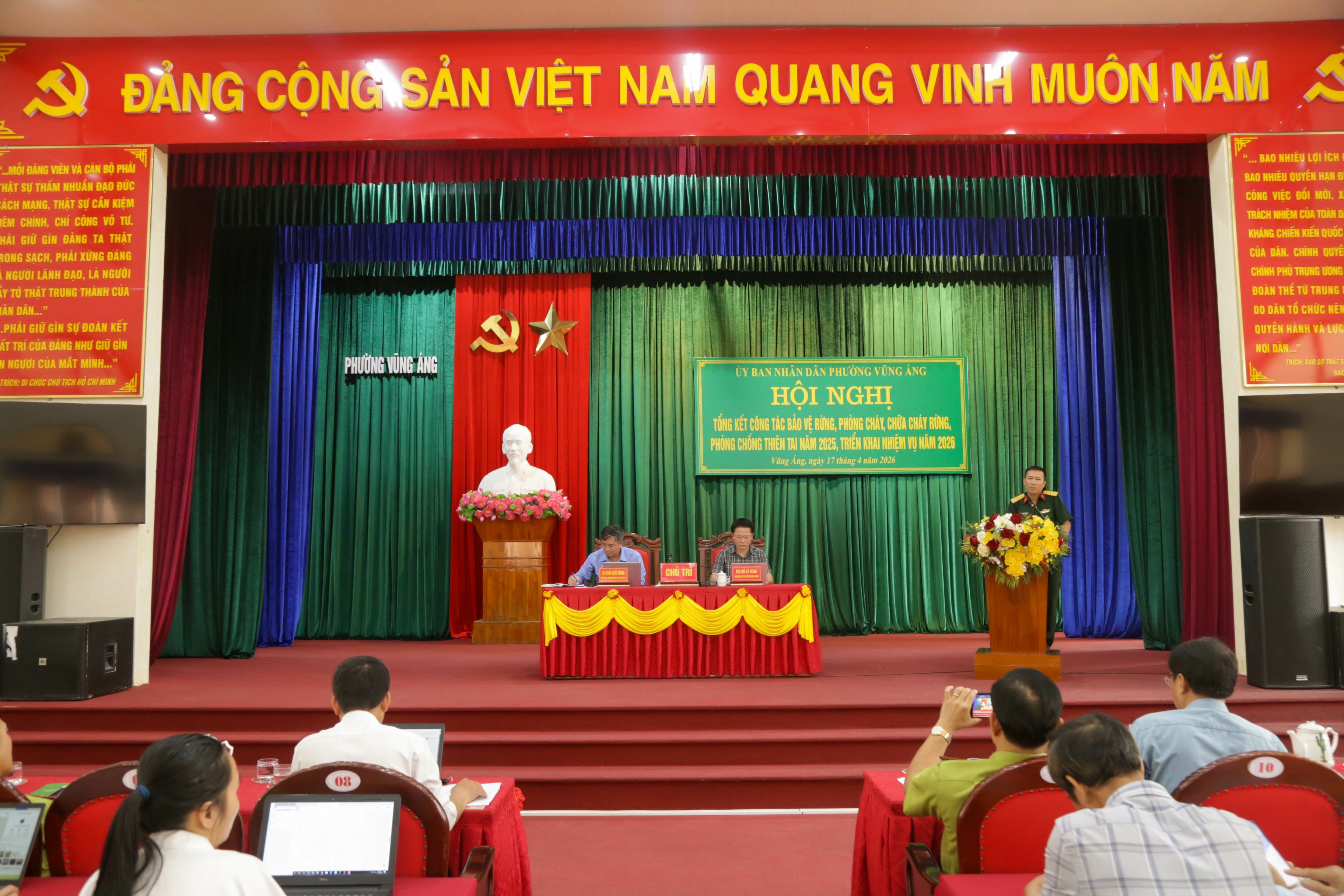 PHƯỜNG VŨNG ÁNG TỔ CHỨC HỘI NGHỊ TỔNG KẾT CÔNG TÁC BVR – PCCCR, PHÒNG CHỐNG THIÊN TAI NĂM 2025 