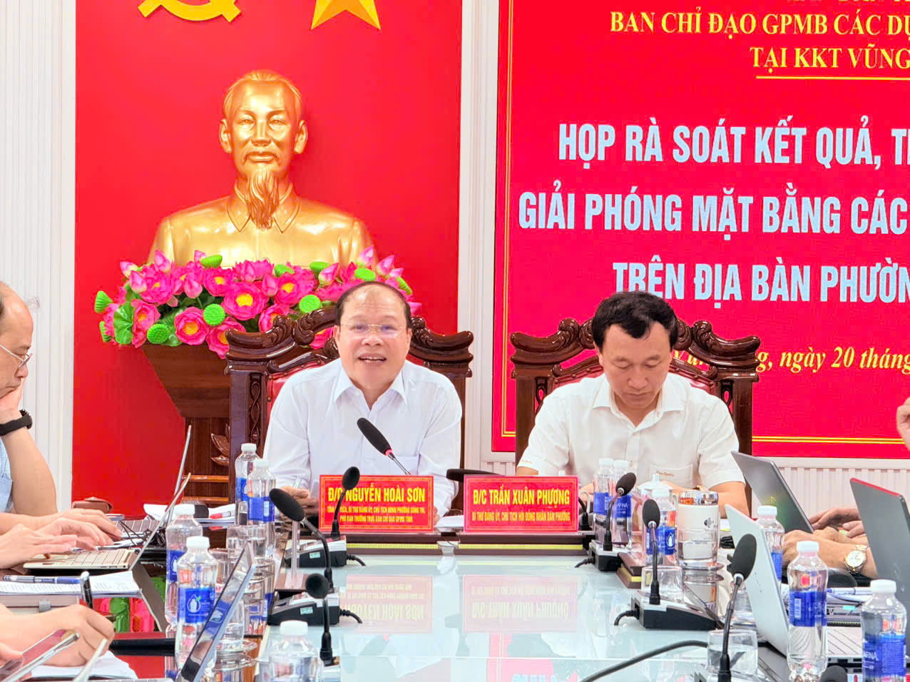 RÀ SOÁT KẾT QUẢ, TIẾN ĐỘ CÔNG TÁC GIẢI PHÓNG MẶT BẰNG CÁC DỰ ÁN TRỌNG ĐIỂM TRÊN ĐỊA BÀN PHƯỜNG VŨNG ÁNG.