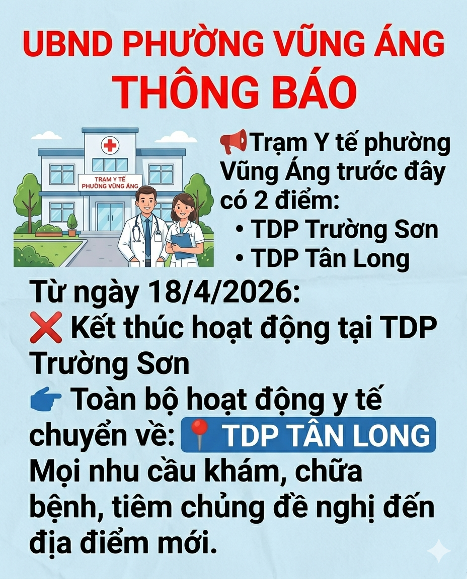 THÔNG BÁO VỀ VIỆC CHUYỂN ĐỊA ĐIỂM KHÁM, CHỮA BỆNH