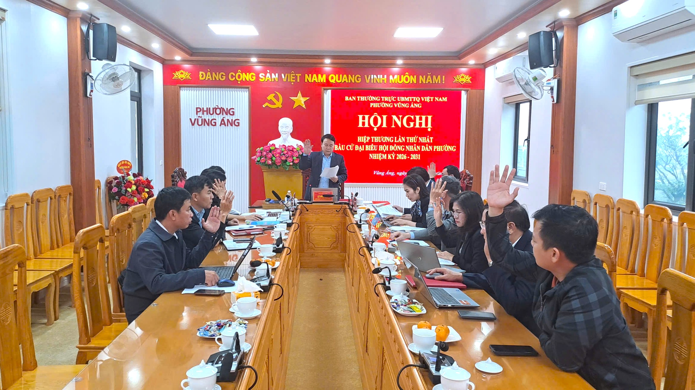 HỘI NGHỊ HIỆP THƯƠNG LẦN THỨ NHẤT BẦU CỬ ĐẠI BIỂU HĐND PHƯỜNG VŨNG ÁNG, NHIỆM KỲ 2026 – 2031