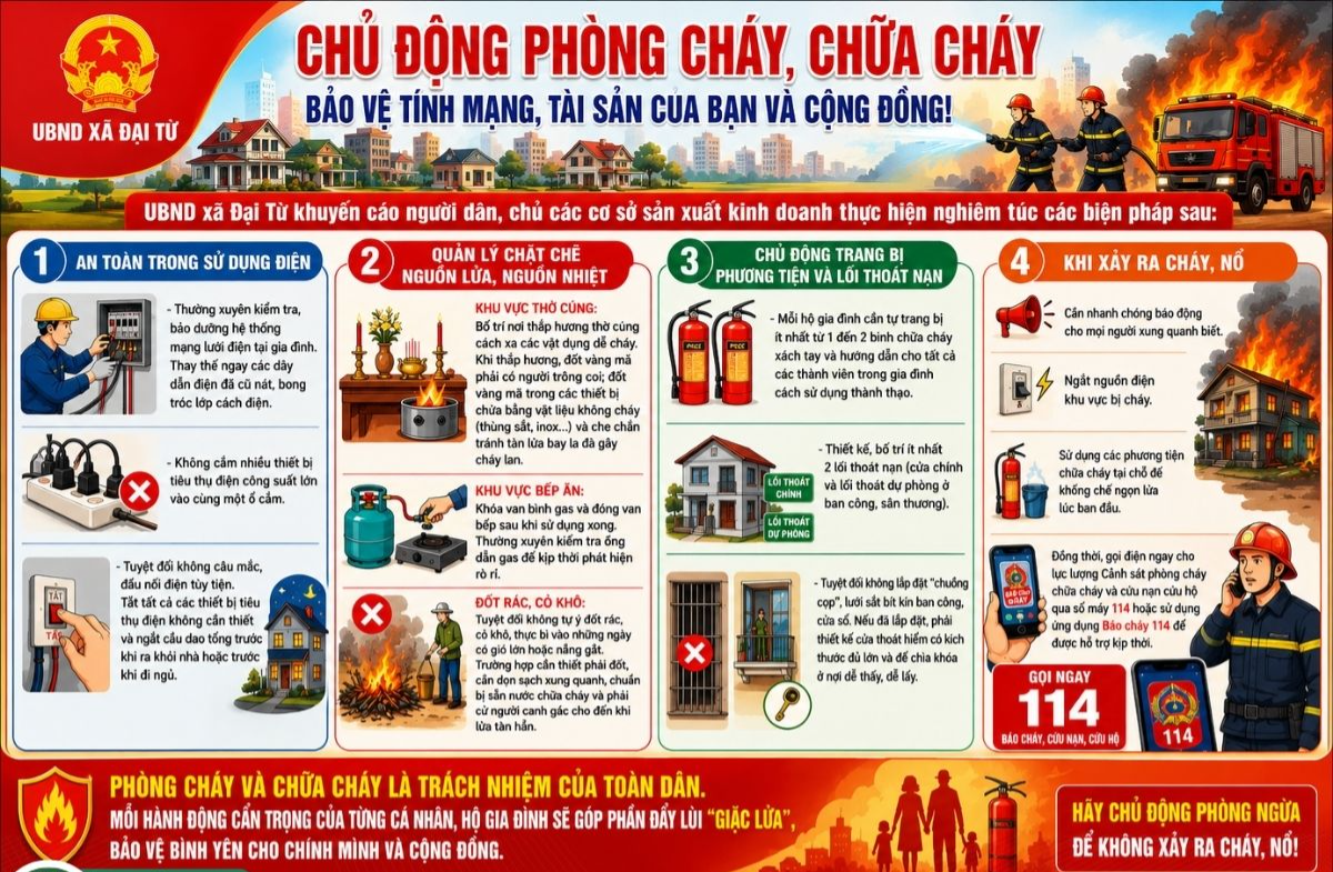 PHƯỜNG VŨNG ÁNG CHỦ ĐỘNG PHÒNG CHÁY CHỮA CHÁY MÙA NẮNG NÓNG