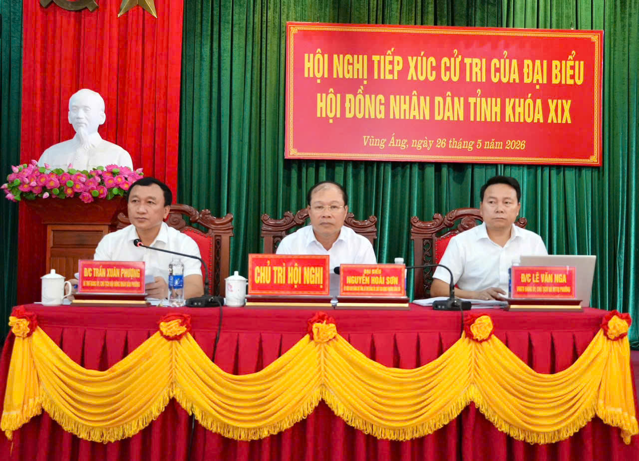 TỔ ĐẠI BIỂU SỐ 2, HĐND TỈNH TIẾP XÚC CỬ TRI CÁC PHƯỜNG VŨNG ÁNG, HOÀNH SƠN