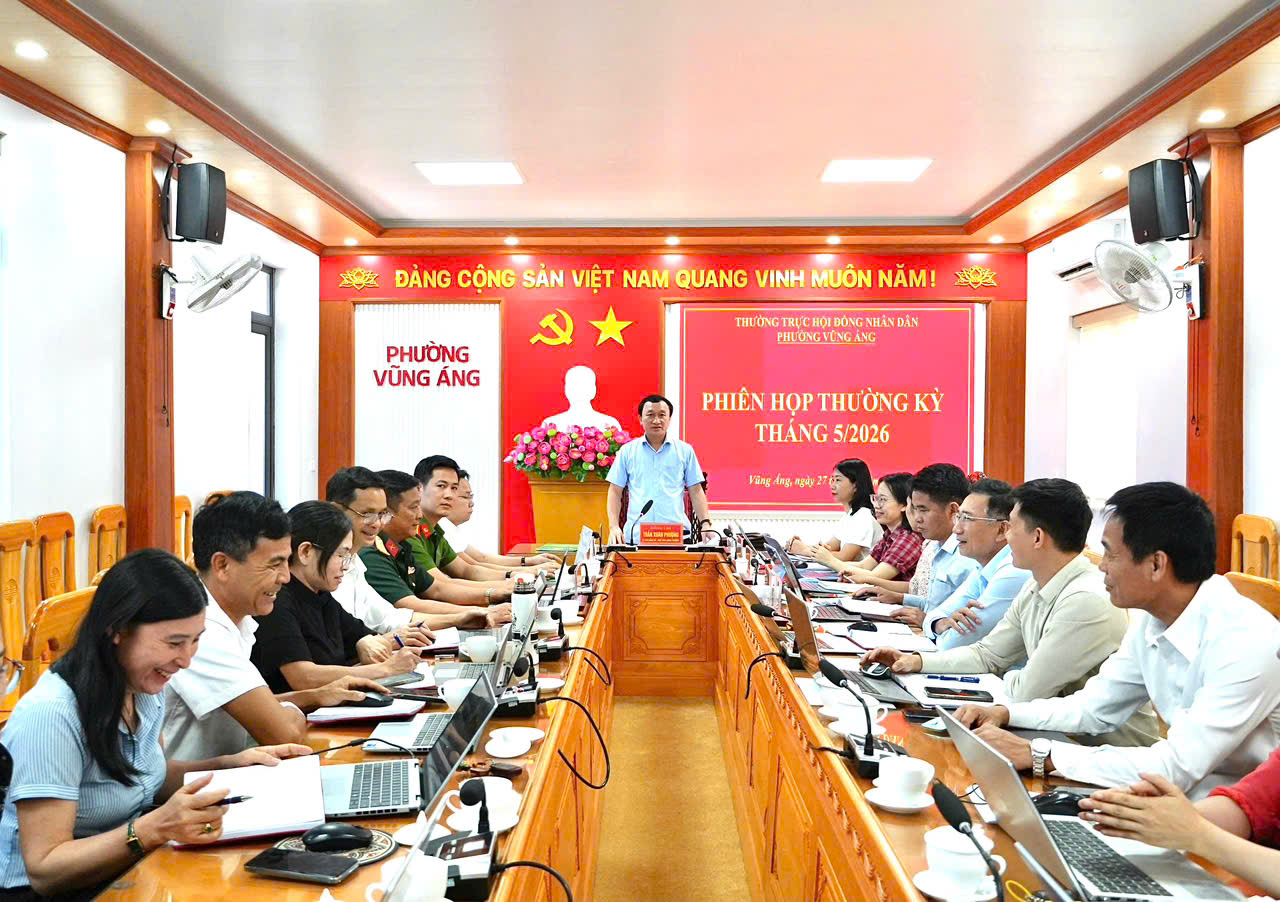 HĐND PHƯỜNG VŨNG ÁNG TỔ CHỨC PHIÊN HỌP THƯỜNG KỲ THÁNG 5 NĂM 2026