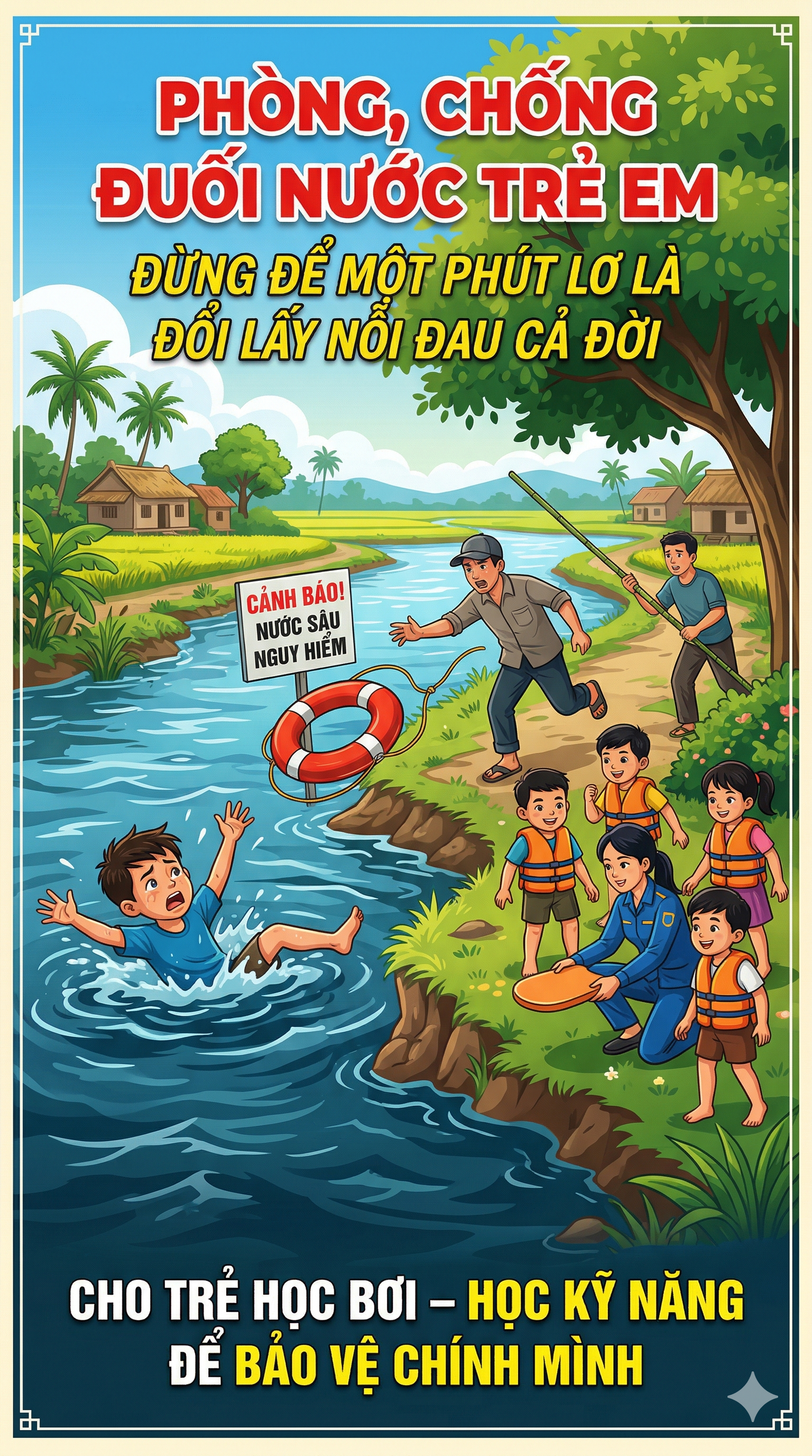 Cảnh báo khẩn cấp: Chủ động phòng, chống đuối nước trẻ em trong mùa nắng nóng