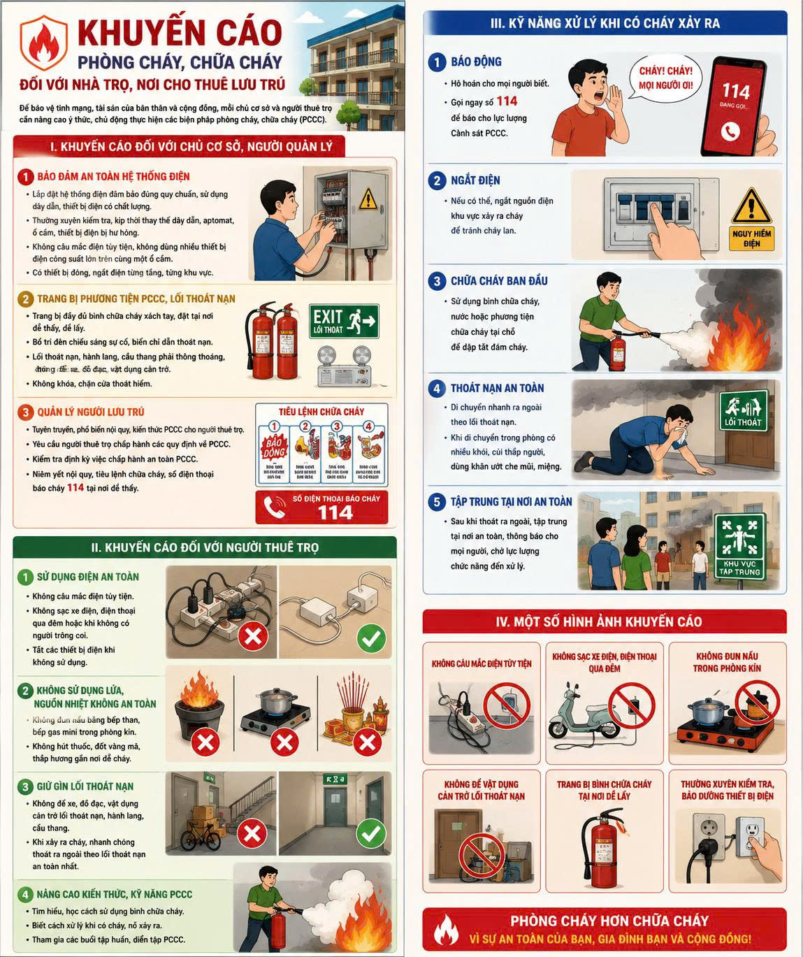 PCCC TẠI NHÀ TRỌ, NƠI CHO THUÊ LƯU TRÚ MÙA NẮNG NÓNG