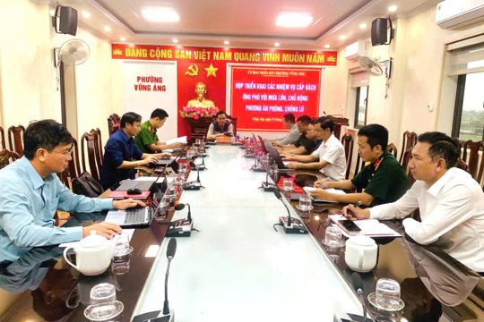 UBND phường Vũng Áng triển khai các phương án phòng, chống và ứng phó với mưa lũ