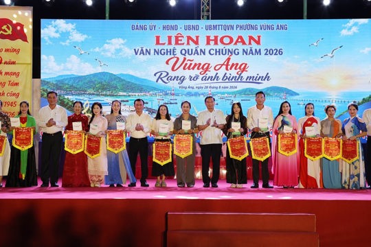 UBND phường Vũng Áng tổ chức Liên hoan văn nghệ quần chúng năm 2026 với chủ đề “Vũng Áng - Rạng rỡ ánh bình minh”